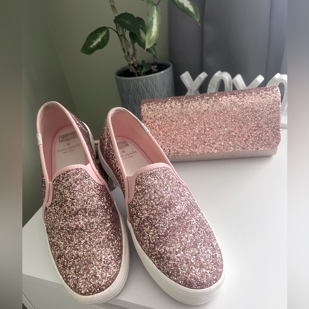 UEC 💗 Rose Gold Glitter Clutch / Purse